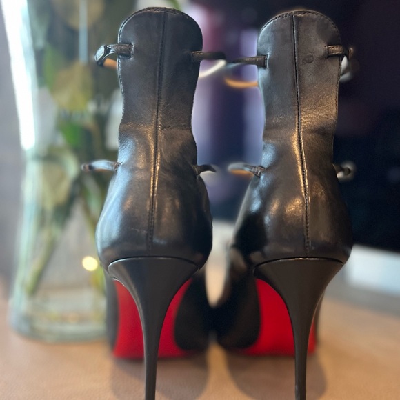 Christian Louboutin Toerless Muse 100mm - Black Leather size 38 1/2 - Picture 13 of 16